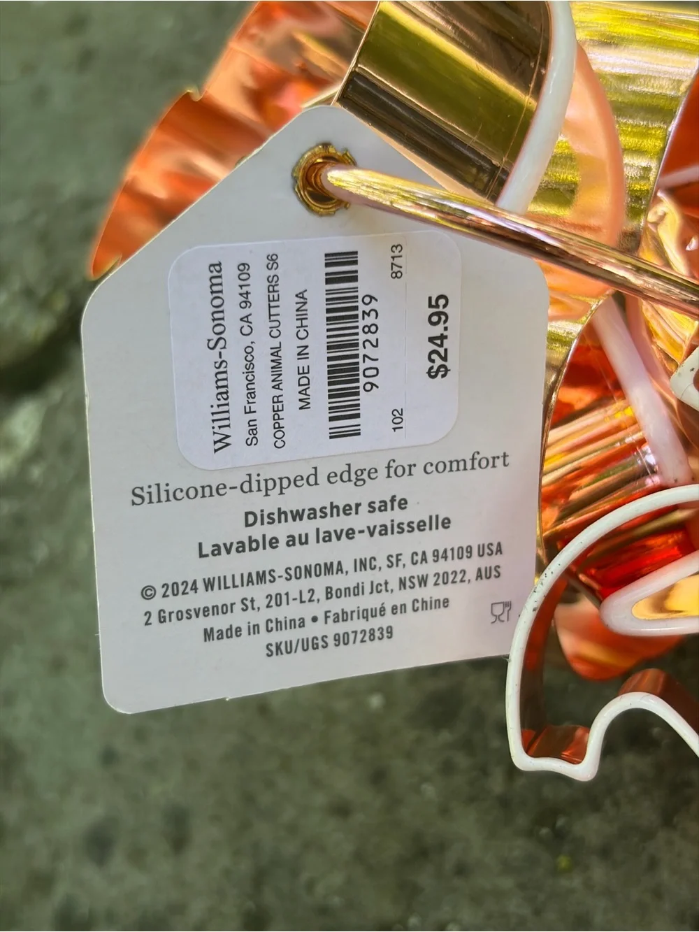 6 Williams Sonoma Copper Coated Animals Cookie Cutters - All Seasons - NIP!!